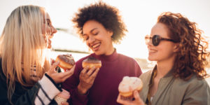 A donut shoppe is the perfect place to go for a simple